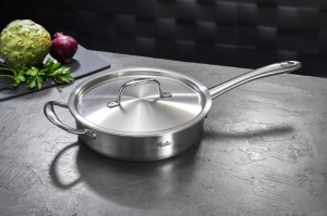Sauteuse Fissler M5 Pro-Ply 24 cm, inox 1810, inductie, capacitate mare - Img 3