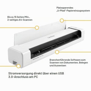 Scanner mobil Brother DS-740, A4, USB 3.0, duplex - Img 3