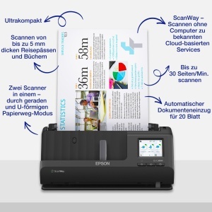 Scanner Wi-Fi Epson ES-C320W Negru Duplex A4 Compact - Img 4
