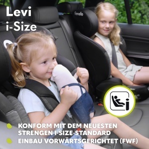 Scaun auto copii Lionelo Levi i-Size 76-150 cm reglabil pe inaltime spuma cu memorie protectie laterala - Img 5