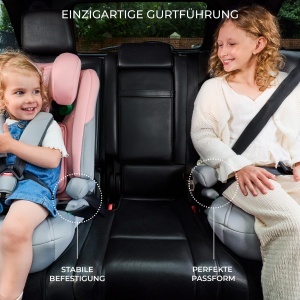 Scaun auto Kinderkraft I-COMFY, 76-150 cm, reglabil, 5 puncte de siguranta, gri - Img 5