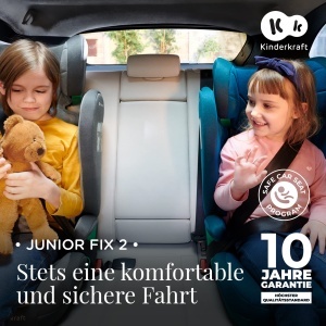 Scaun auto Kinderkraft JUNIOR FIX2 i-Size, 15-36 kg, Isofix, reglabil, culoare burgundy - Img 2