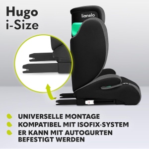 Scaun auto Lionelo Hugo i-Size, grupa 23, 100-150 cm, cu ISOFIX si protectie laterala - Img 4