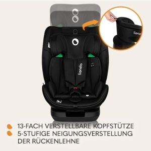 Scaun Auto LIONELO LAVENDER I-SIZE pentru copii 76-150 cm, cu ISOFIX - Img 6