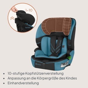 Scaun Auto Lionelo LEVI FIX I-SIZE, 76-150 cm, 36 kg, cu ISOFIX si Top Tether - Img 6