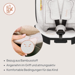 Scaun auto Lionelo Moxie Next i-Size 40-105 cm, 360 rotire, ISOFIX, cu protectie laterala - Img 5