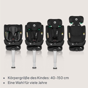 Scaun Auto Rotativ LIONELO BRAAM i-Size 0-36kg, cu ISOFIX, 360 si Protectie Laterala - Img 3