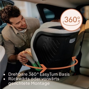 Scaun auto rotativ Lionelo Harmony I-Size 360deg sistem ISOFIX reglaj spatar si tetiera - Img 2
