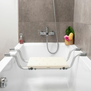 Scaun de dus 2 in 1 InnovaGoodsr scaun de dus antiderapant scaun de dus extensibil in 2 pozitii scaun de dus pentru varstnici maner fix scaun de dus M - Img 5