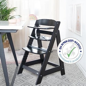 Scaun de masa Babyhochstuhl Sit Up Flex - din lemn, ajustabil, negru - Img 12