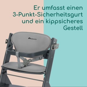 Scaun de masa Bebeconfort Timba 2, Ergonomic, Culoare Grey Mist, Pana la 110 kg - Img 6