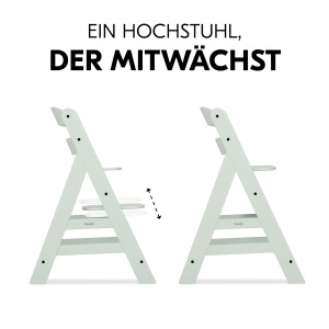 Scaun de masa copii Hauck Alpha Mint din lemn de fag reglabil 5 puncte de siguranta - Img 8