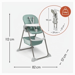 Scaun de masa pliabil hauck Sit N Fold, 6-36 luni, max. 15 kg, Mint - Img 5
