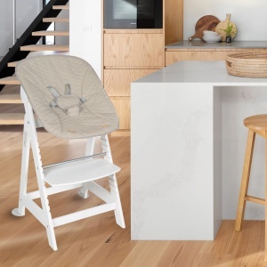 Scaun inalt pentru copii Roba Born Up 2in1, cu suport pentru bebelusi, culoare gri - Img 2