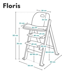 Scaun multifunctional Lionelo Floris 3-in-1 din lemn reglabil Natural - Img 8