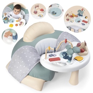 Scaun pentru bebelusi Smoby Little Smoby cu masa de activitati, pe baza de aer, 66 x 70 x 46 cm - Img 2