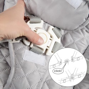 Scaun pentru masa copii Roba Born Up 2in1, cu suport pentru bebelusi, culoare gri - Img 12