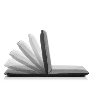 Scaun pliabil InnovaGoods Sitinel negru-gri spatar reglabil design modern - Img 3