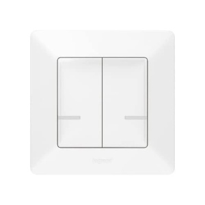 Schalter Legrand Valena Life cu 2 Canale, 250 W, Compatibil cu LED