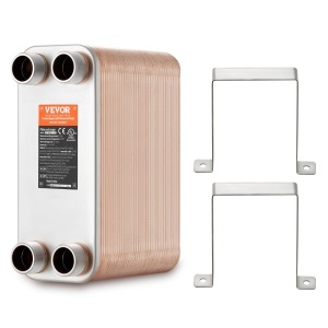 Schimbator de caldura VEVOR EATB28-80, 127 x 305 mm, 80 placi, inoxcupru