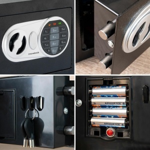 Seif electronic InnovaGoods, din otel ranforsat, sistem de siguranta dublu, compact - Img 9
