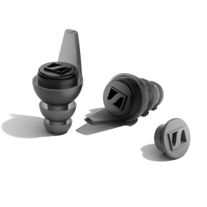 Sennheiser SoundCasti de protectie auditiva Protex - Protectie auditiva reutilizabila cu doua filtre active alternative - Sunet de inalta fidelitate la un volum sigur - Negru
