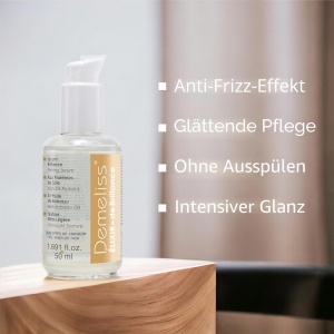 Serum pentru par Demeliss Brillanz-Elixier 50 ml - Seidenproteine, Babassu-Ol, Anti-Frizz - Img 5
