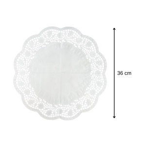 Servetele de Tort Zenker, 15 buc, 35 cm, alb - Img 3