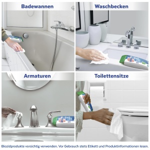 Servetele umede de curatare WC Sagrotan - 6 pachete x 60 bucati, antibacteriene, biodegradabile - Img 6