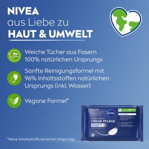 Servetele umede NIVEA Creme, 25 bucati, pentru toate tipurile de piele, cu parfum - Img 8