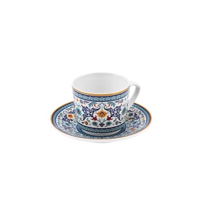 Set 12 Cani de Cafea Karaca Beylerbeyi, 80 ml, Portelan, Design Traditional Albastru - Img 7
