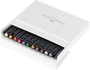 Set 12 Markere Calligrafice Faber-Castell Pitt Artist Pen, Culoare Diversa - Img 2