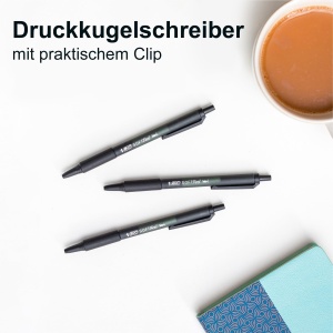 Set 12 Pixuri BIC Soft Feel Clic Grip, Negru, Strichstarke 1 mm - Img 5