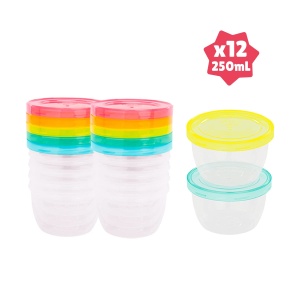 Set 12 recipiente Badabulle Badabowls 250ml ermetice compatibile cu microunde si congelator - Img 3