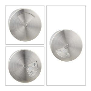 Set 12 Sticle pentru Condimente Relaxdays, 80 ml, Inox si Sticla, Culoare Argintie - Img 6