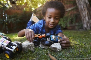 Set 2 Monster Trucks Hot Wheels Demolition Doubles, 164, cu roti uriase si detalii unice - Img 2