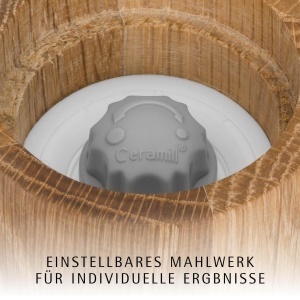 Set 2 Rasnite manuale WMF Ceramill Nature, Eichenholz, 13.8 cm, Keramikmahlwerk - Img 5