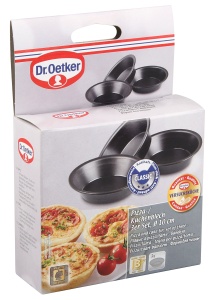 Set 3 forme pentru pizza si prajituri Dr Oetker O10 cm antiaderente negru - Img 3
