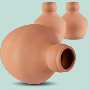 Set 3 Ollas din Ceramica Relaxdays, 550 ml, Culoare Terracotta - Img 8