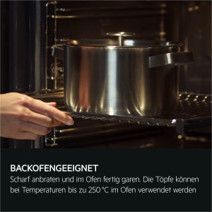 Set 3 Piese AEG pentru Gatit - 1 Tigai si 2 Oale, Antiaderent, Inox - Img 4