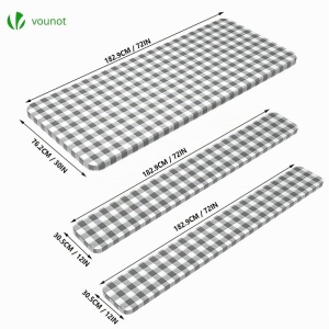 Set 3 Piese Huse pentru Masa si Scaune VOUNOT, Elastice, Waterproof, 183 cm - Img 4