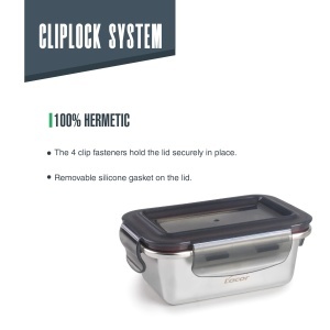 Set 3 recipiente alimentare Lacor 64623 inox 1810 260 ml etanse reutilizabile - Img 6