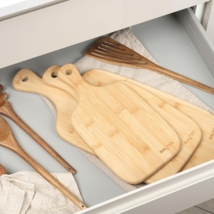 Set 3 Tocatoare Bambus Salter Dimensiuni 303545 cm cu Maner pentru Servire si Agatare - Img 9
