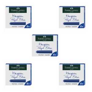 Set 30 Patroni Cerneala Faber-Castell Culoare Albastru Regal, Compatibili cu Fuller