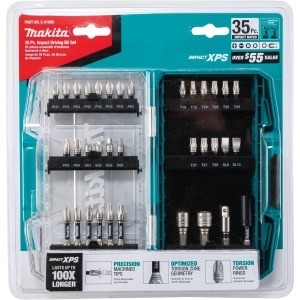 Set 35 piese burghie cu impact Makita E-01666, otel de inalta rezistenta - Img 4