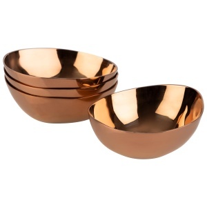 Set 4 Boluri PEBBLES APS 40790, Otel Inoxidabil, PVD, Cu Aspect Cupru