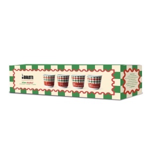 Set 4 Cani Cafea Bialetti Tricolore, Porcelain, 80 ml - Img 2
