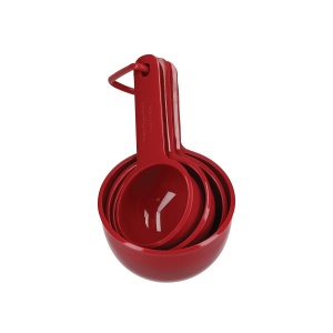 Set 4 Cani Masurare KitchenAid, Plastic BPA-Free, Culoare Empire Rot - Img 2