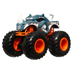 Set 4 Masini Monster Trucks Hot Wheels, 164, Roti Mari, Design Impresionant - Img 3