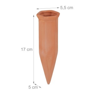 Set 4 Tonkegeli pentru Udat Plante - Ceramica, 1,5L, Terracotta - Img 4